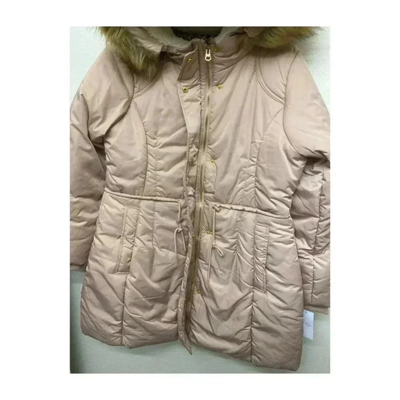 🆕Jessica Simpson Blush Sherpa-Trim Anorak Long Jacket L🆕 - Picture 7 of 16